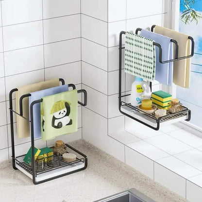Sink Caddy Soap Dish Holder With Tray