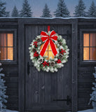 35cm Pre-Lit Christmas Wreath Decoration