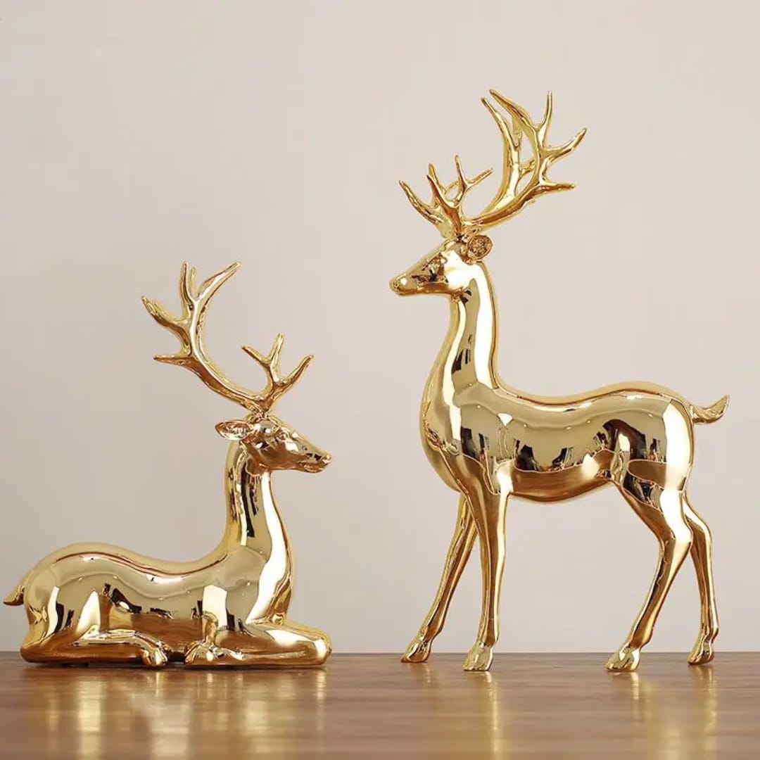 Gold Elk Deer Ornament