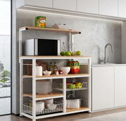 Gemelli Colllection kitchen cabinet multipurpose wood and metal storage rack shelf unit microwave stand household storage furniture 80x35x140cm modern home organiser kitchen storage cabinet