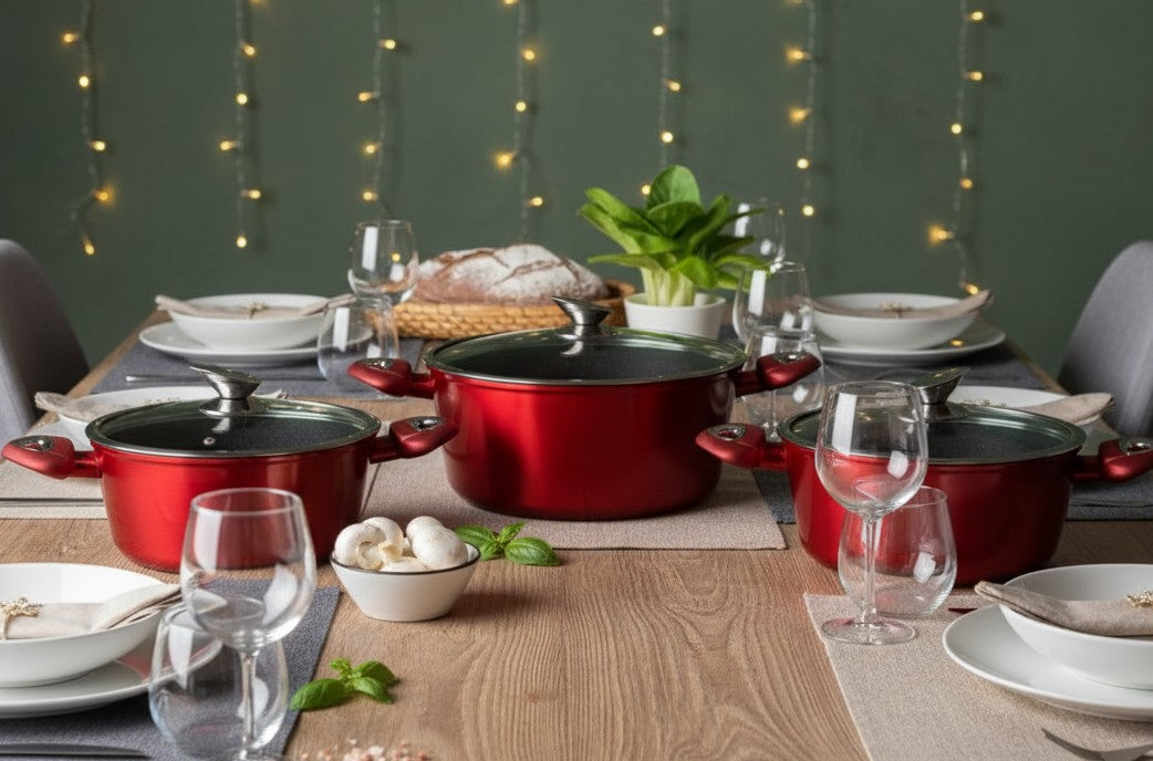 3pcs Non-Stick Casserole Cookware Set