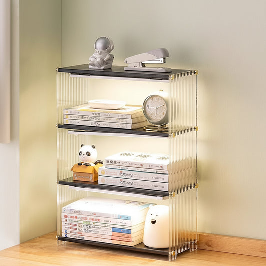 Alt Text
Multipurpose wood and acrylic storage rack measuring 48 × 34 × 15 cm for home and office organization.