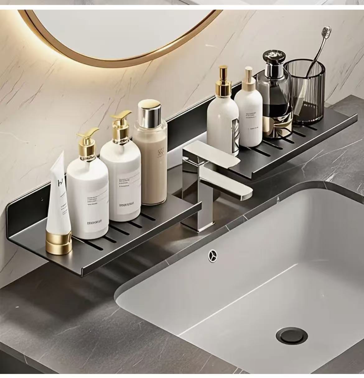 Wall-Mounted Bathroom Storage Rack