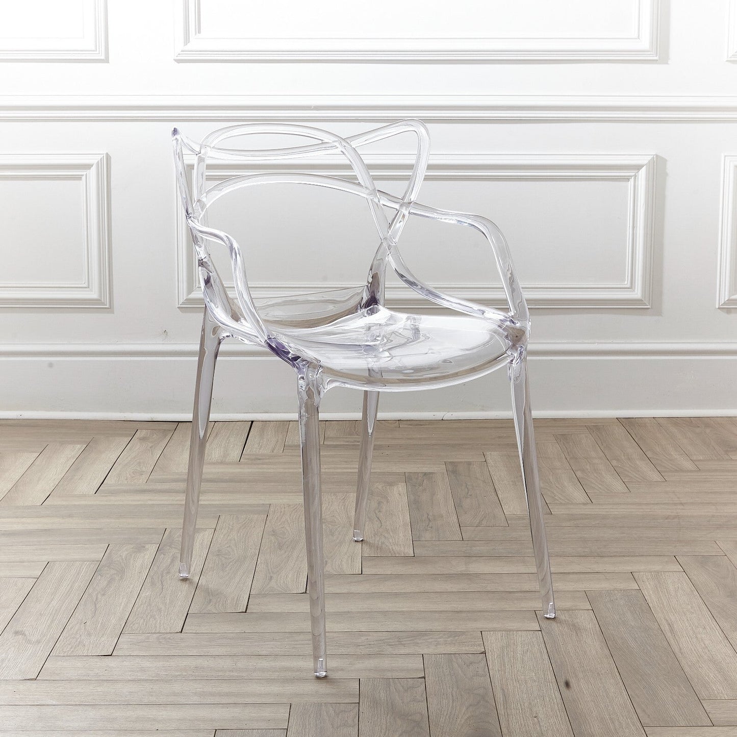 Transparent Clear Acrylic Dining Chair (82 × 54 × 59.5 cm | Seat Height: 46 cm)