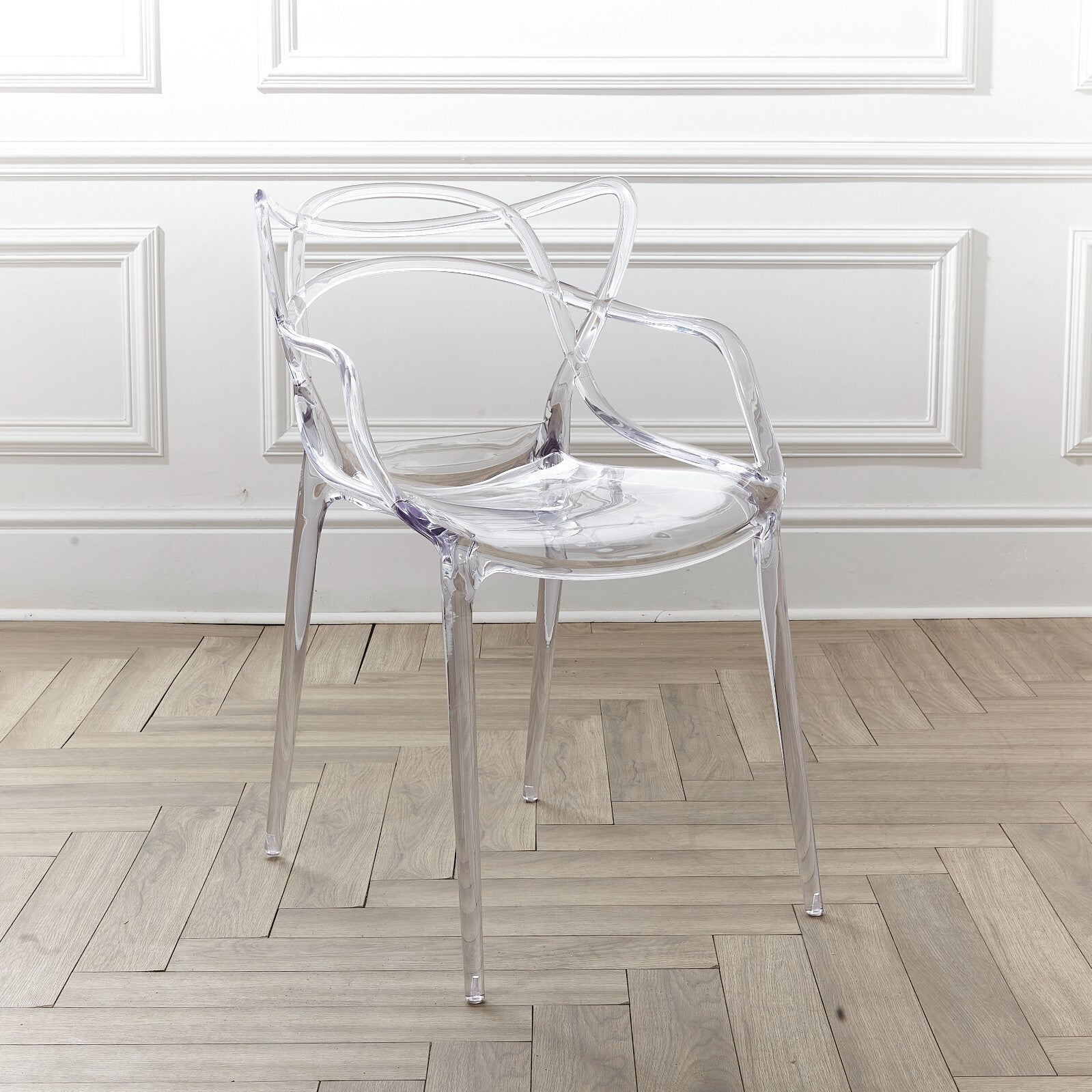 Transparent Clear Acrylic Dining Chair (82 × 54 × 59.5 cm | Seat Height: 46 cm)