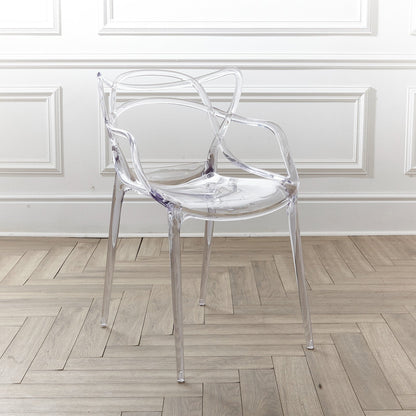 Transparent Clear Acrylic Dining Chair (82 × 54 × 59.5 cm | Seat Height: 46 cm)