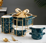 16pc Ceramic Soup Set + Burner