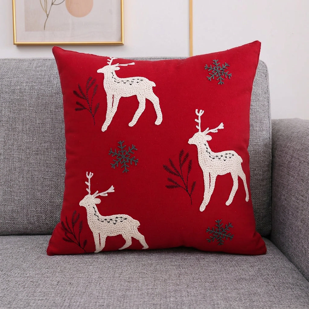 45 × 45cm 3Pcs Embroidered Christmas Cushion Cover