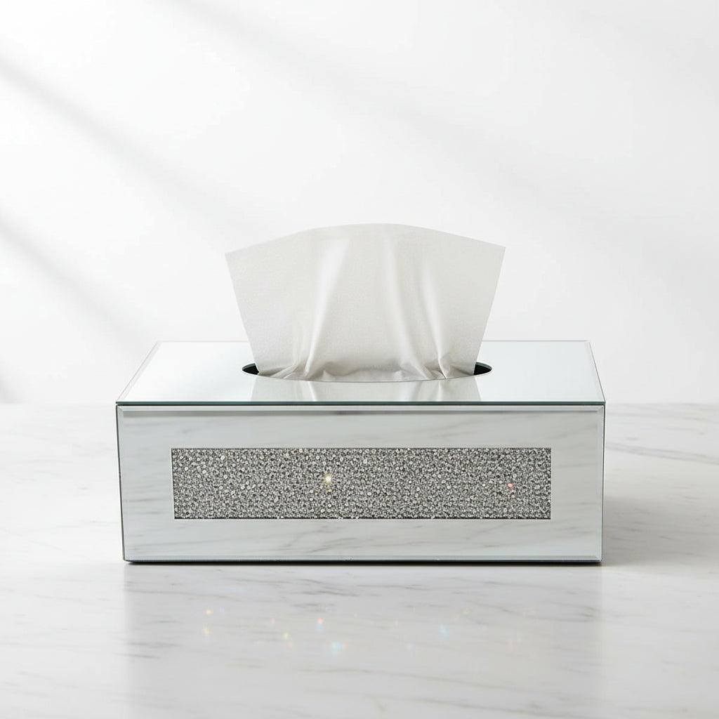 Crystal Glass Serviette Box