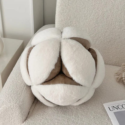 30cm Hydrangea Rabbit Fur Throw Pillow