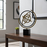 Decorative Metal And Glass Globe Decor Piece