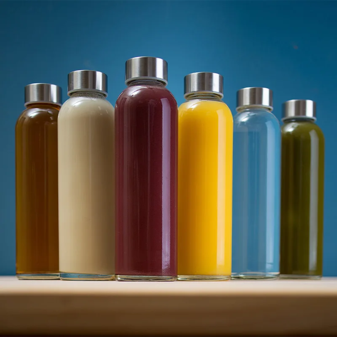 6Pcs Ginger Shot Bottles With 1 Funnel