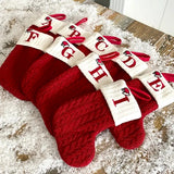 Knit Monogram Christmas Socks