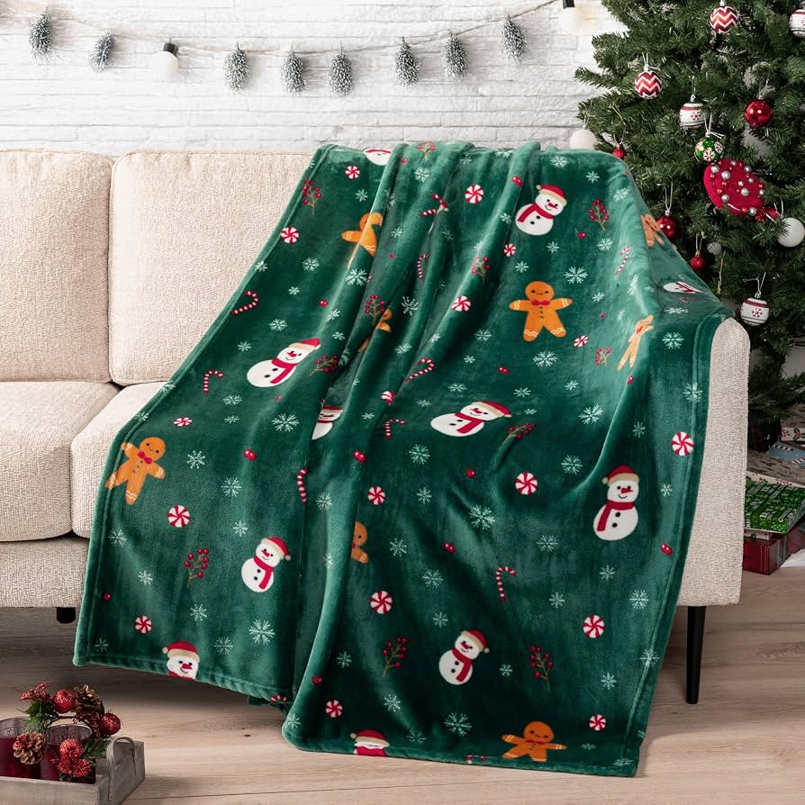 Christmas Sherpa Fleece Throw Blanket 150 × 200cm