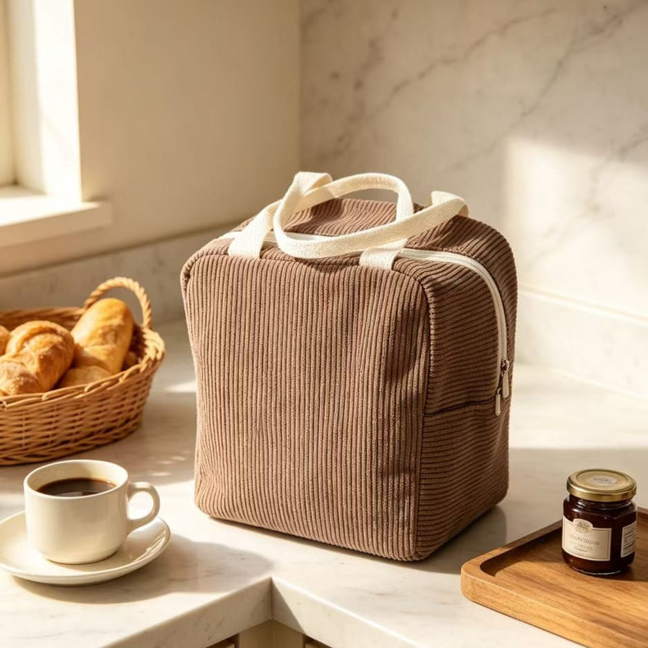 Corduroy Insulated Lunch Bag