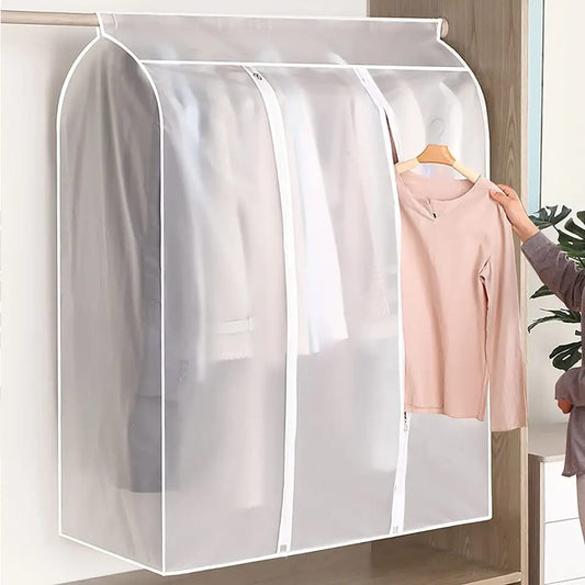 Large three-dimensional zipped garment dustproof storage protector