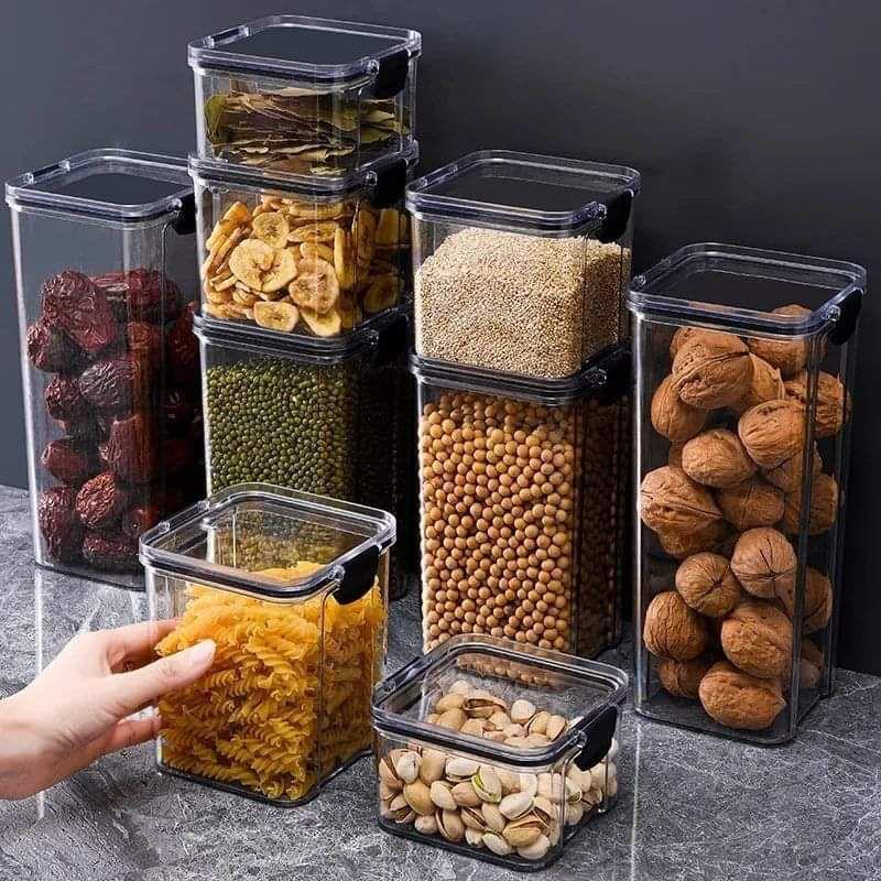 8Pcs Airtight Acrylic Pantry Storage Containers