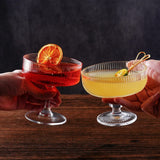 6pcs Fresh Embossed Dessert Glass