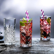 Set of 6 elegant crystal glasses