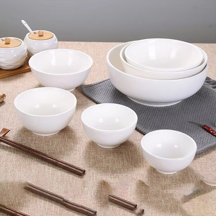 White Ceramic Soup Bowls