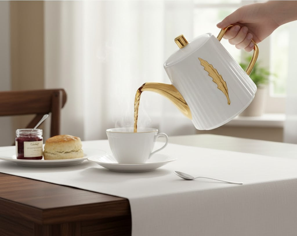1000ml Gold Line Ceramic Kettle
