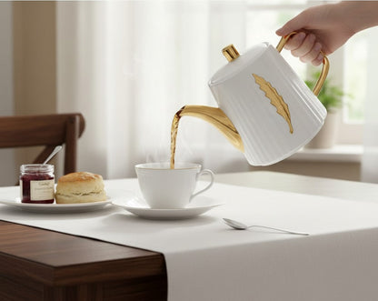 1000ml Gold Line Ceramic Kettle