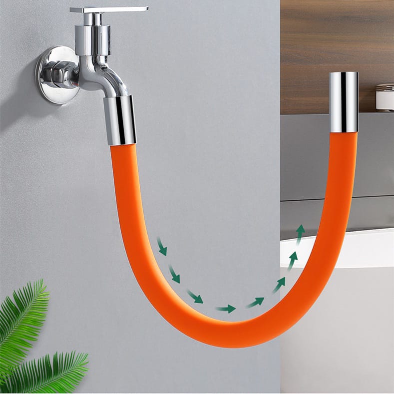 360° Rotating Faucet Extension Extender Flexible Silicone Hose
