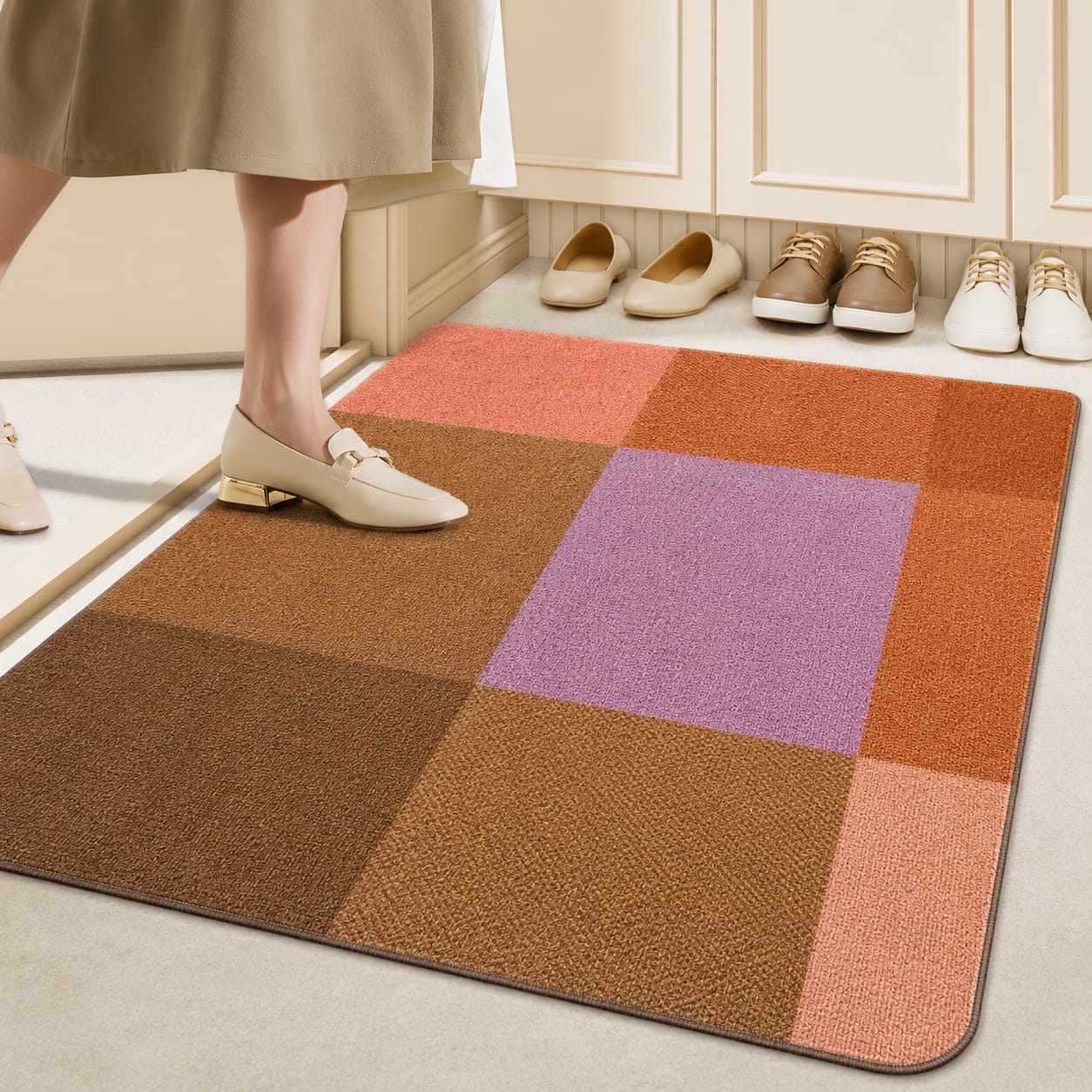 Swirl Design Entry Mat 50 × 80 cm
