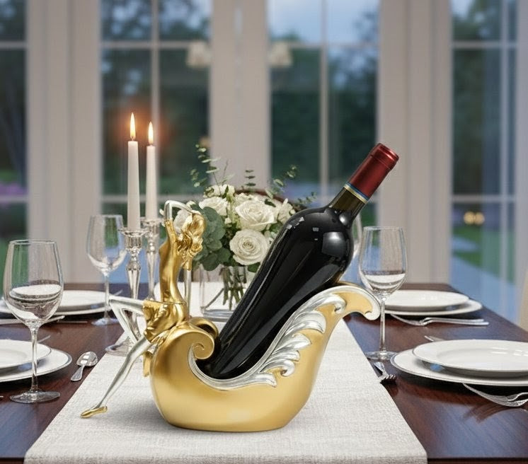 Gold Statue Wine Bottle Holder
