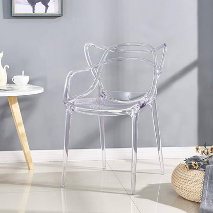 Transparent Clear Acrylic Dining Chair (82 × 54 × 59.5 cm | Seat Height: 46 cm)