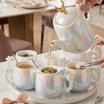 9Pcs Ceramic Tea Set