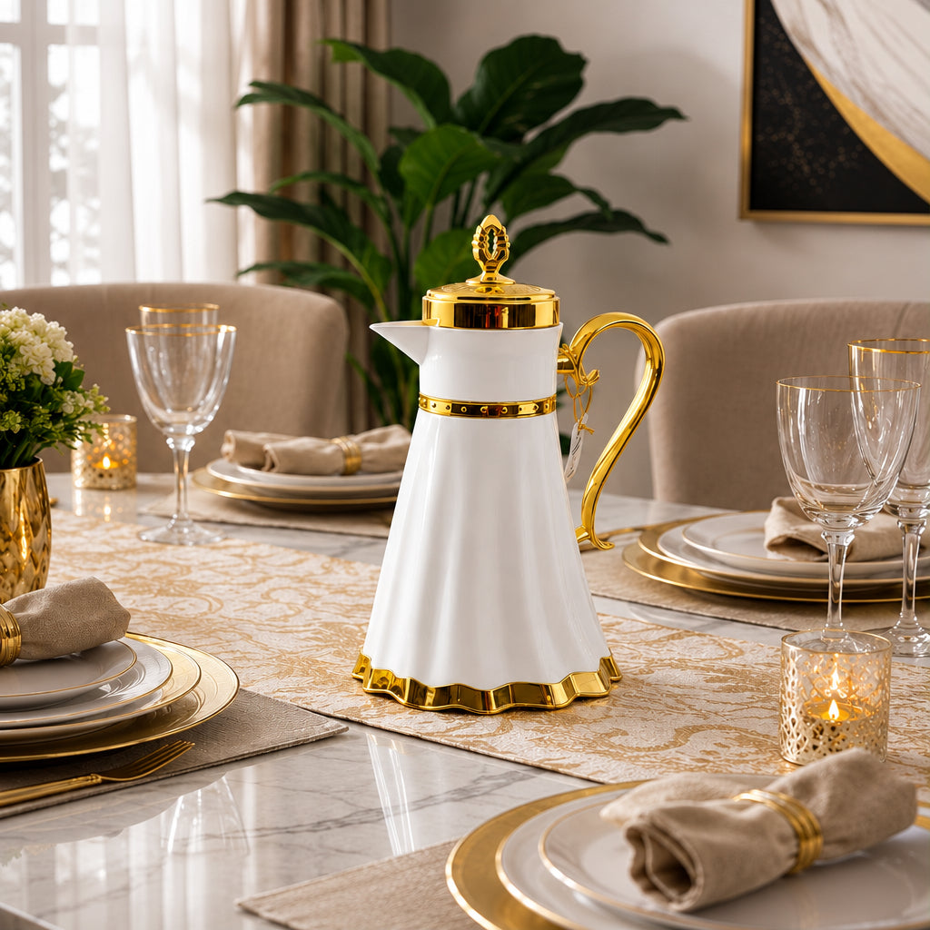 1L Arabic Flask with Gold Handle and Lid - available in Nairobi, Kenya