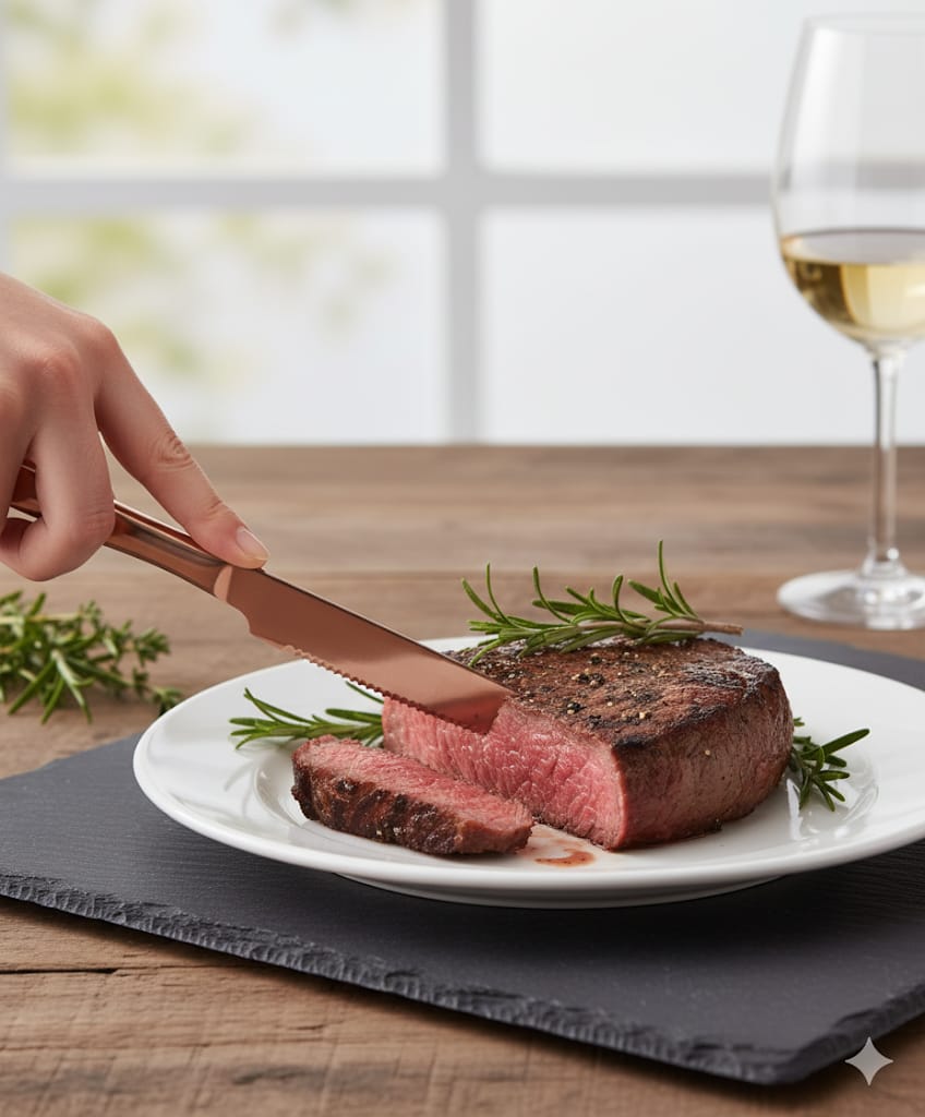 Rose Gold Steak Knife Set