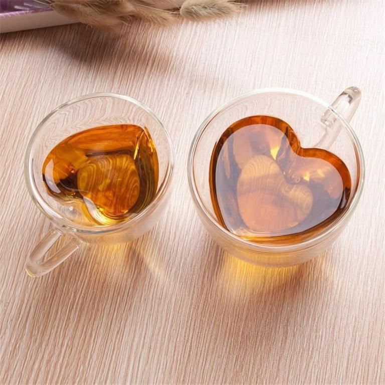2pc Double Wall Borosilicate Glass Mug