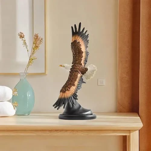 Flying Resin Bald Eagle Statue