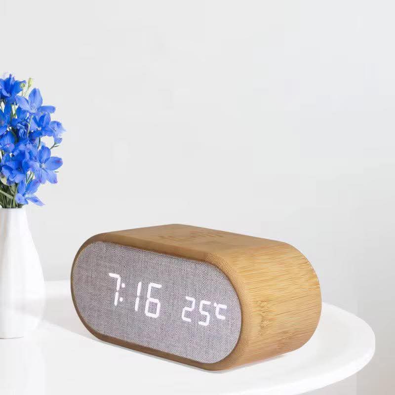 Wooden Digital Alarm Clock