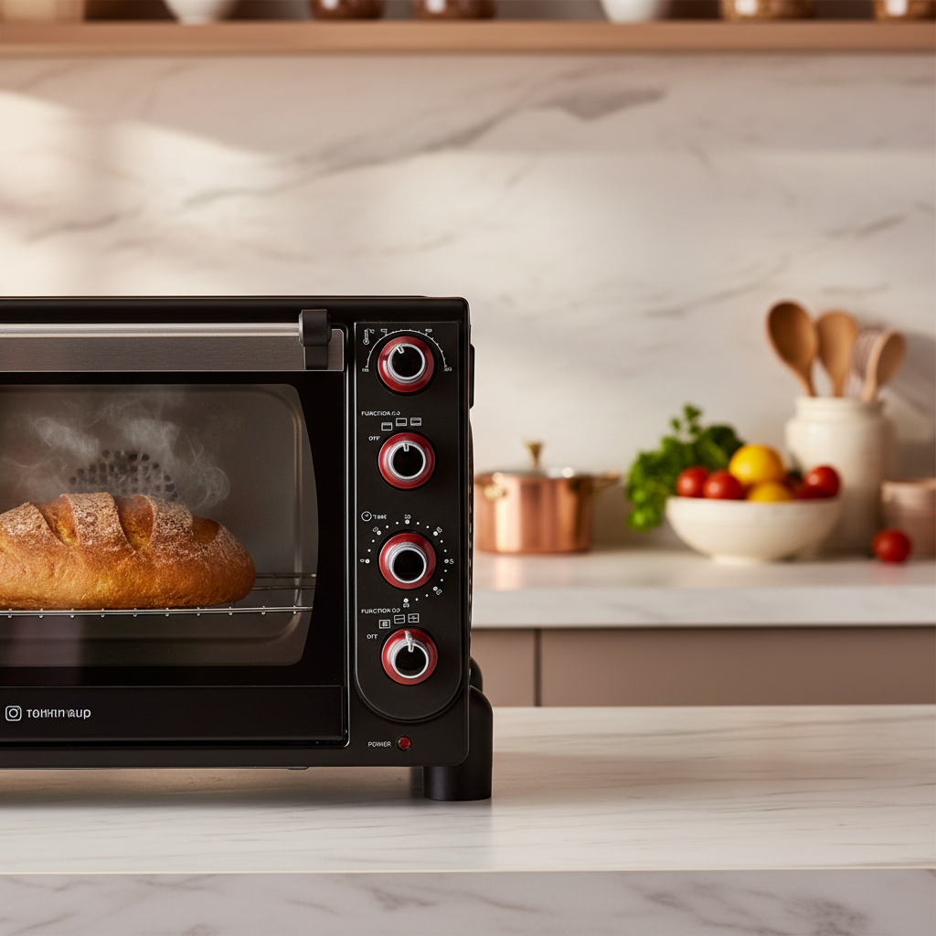 Ramtons  90L Black Oven Toaster with Convection and Rotisserie RM/607