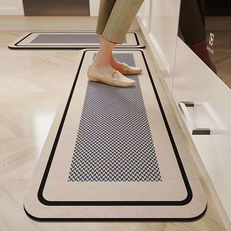 Rubber Bottom Anti Slip Kitchen Mats 2pcs Set