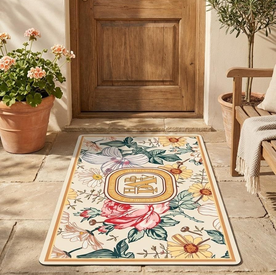 40x60cm rubber anti slip door mat, durable entrance floor mat for home and doorway use. 🚪✨