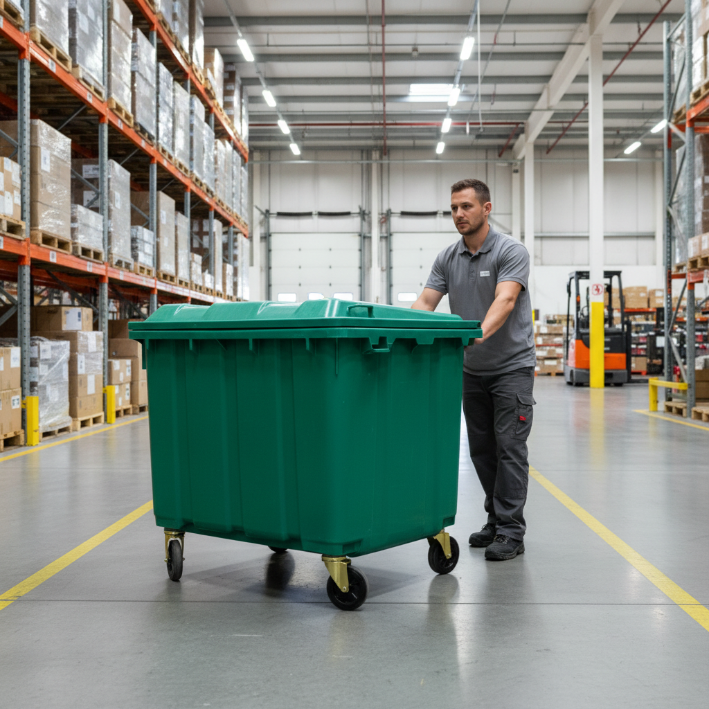 750L Industrial Wheeled Garbage Bin