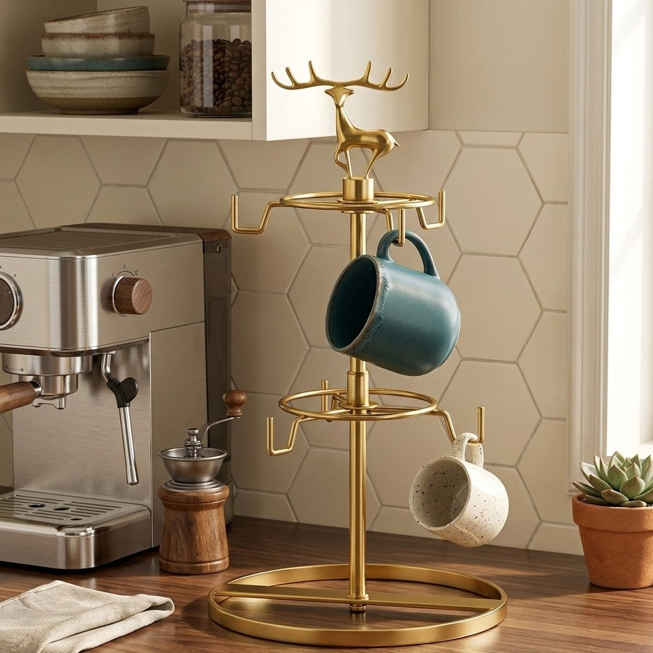 6 Slot Gold Cup Holder