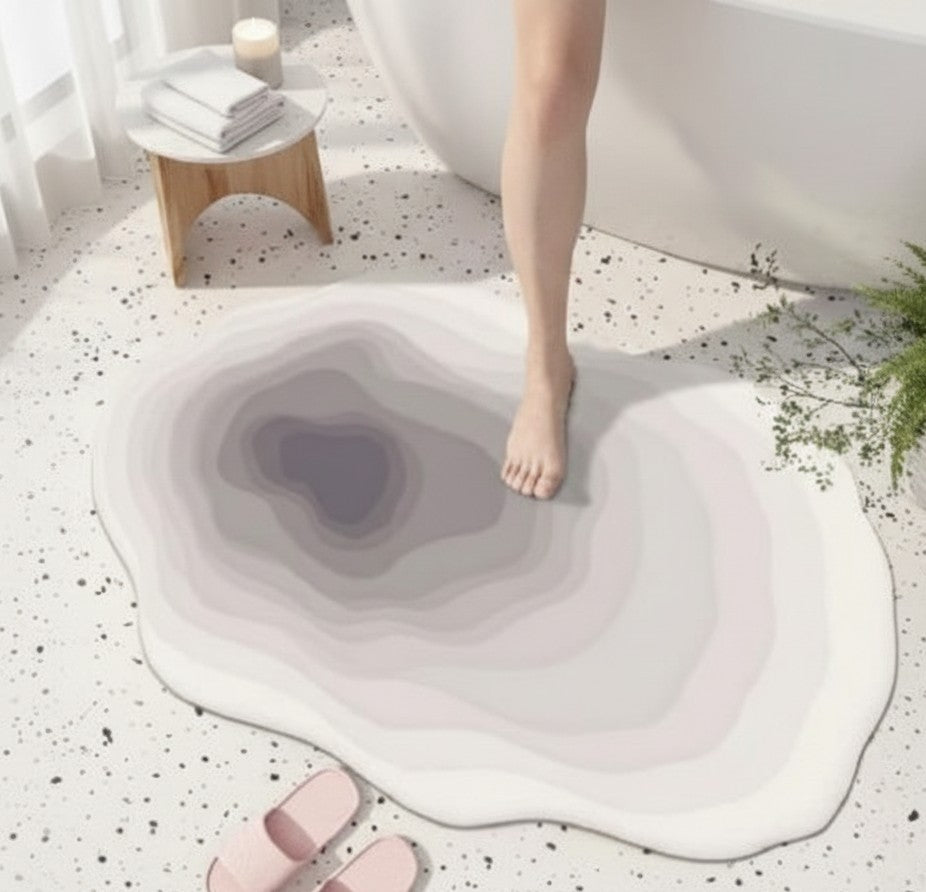 Absorbent Irregular Bathroom Mat – 40 × 60 cm
