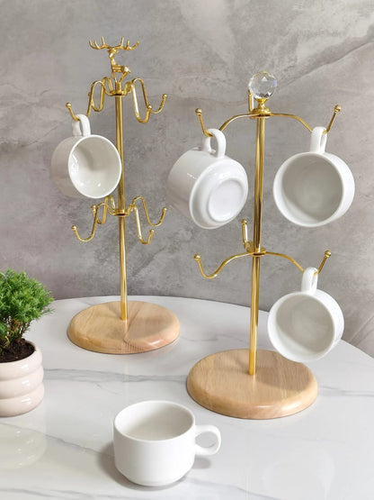Cup Holder Organizer With Bamboo Base