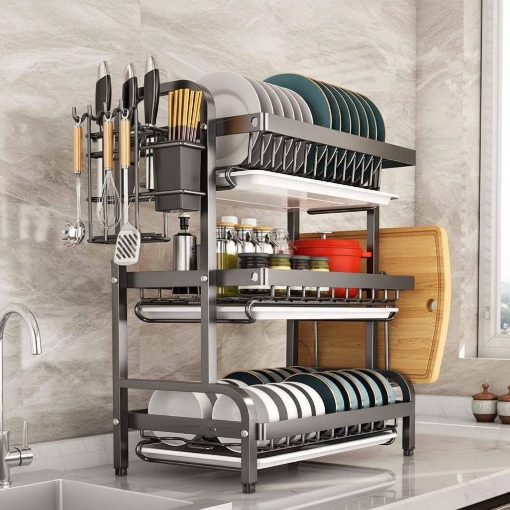 Heavy Duty 3 Tier Dish Rack