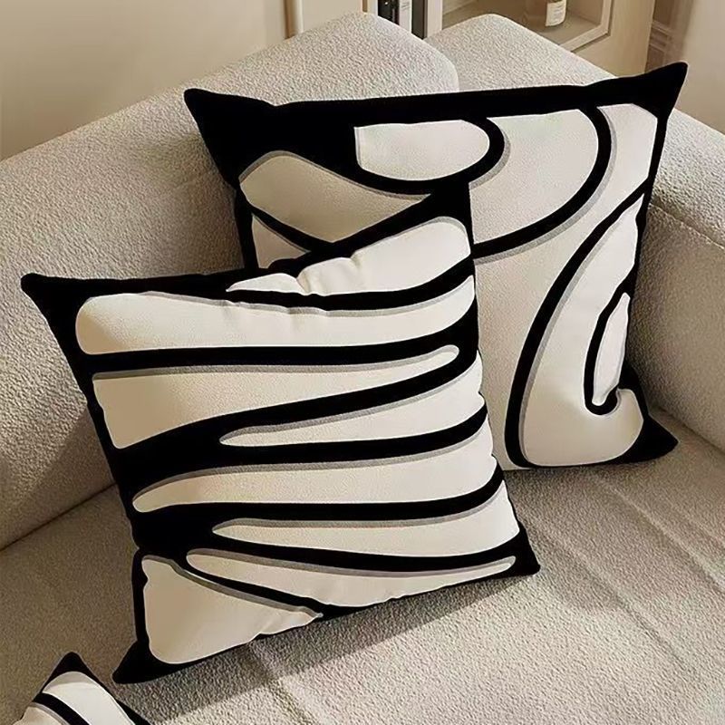 Abstract art cushion throw pillow cover 45x45cm for modern sofa and home décor styling. 