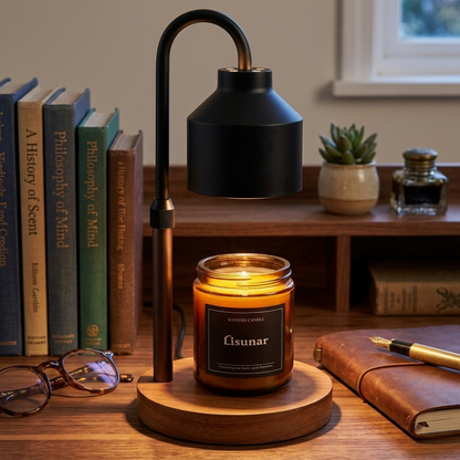 Electric Candle Warmer With Wooden Base