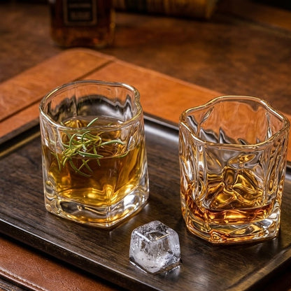 Wavey Short Glasses Set 6pcs 300ML Drinking Glasses