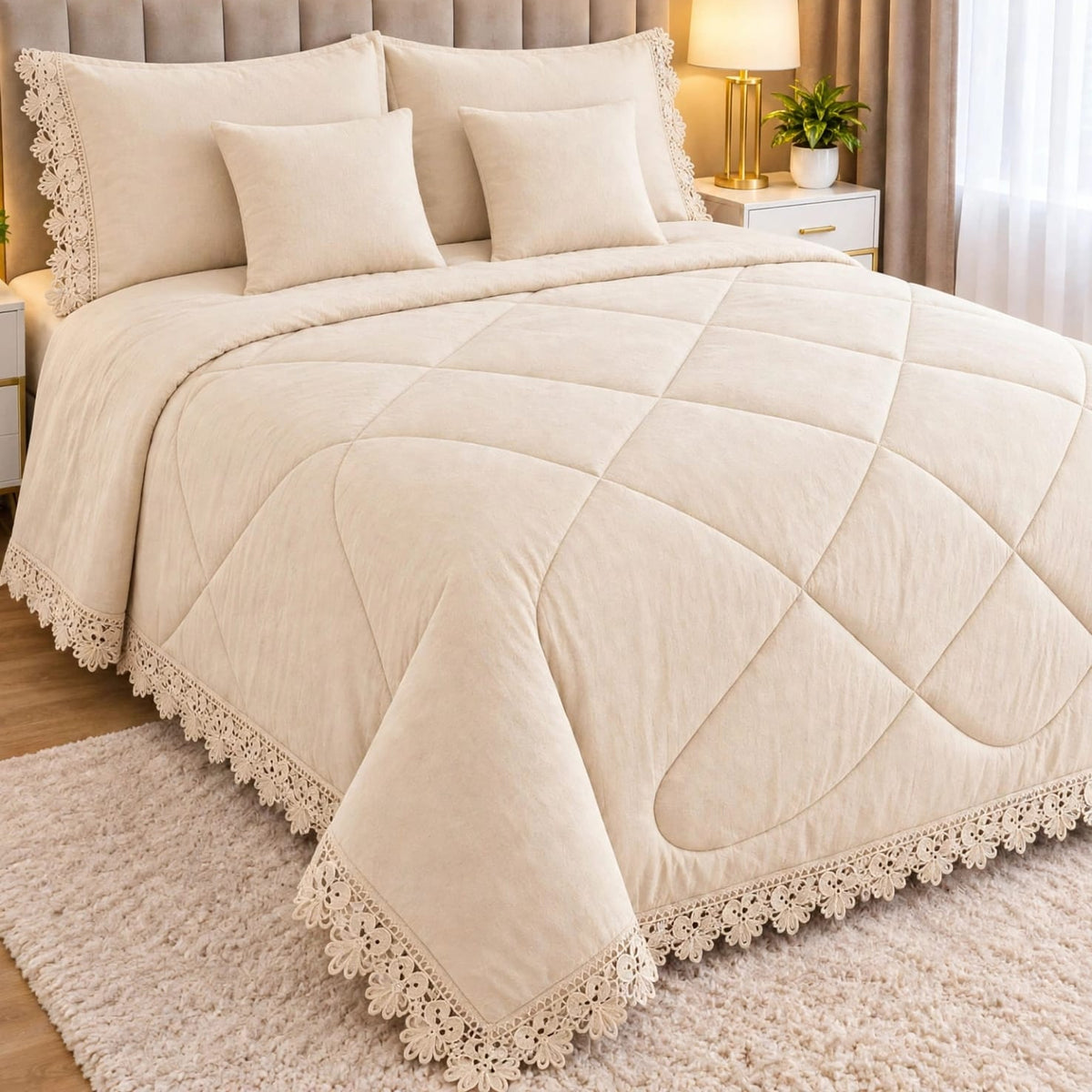 Cotton Duvet Bedding Set 6 × 6 ft