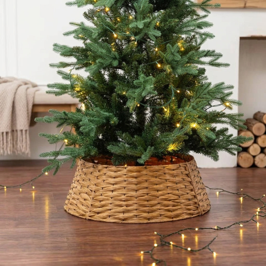 50 × 66 × 22cm Rattan Christmas Tree Skirt