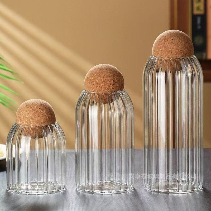 3Pc Glass Spice Jar Set with Bamboo Lids